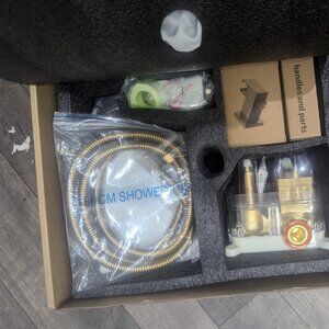 Shower System Rain Mixer Combo Set Brushed Nick